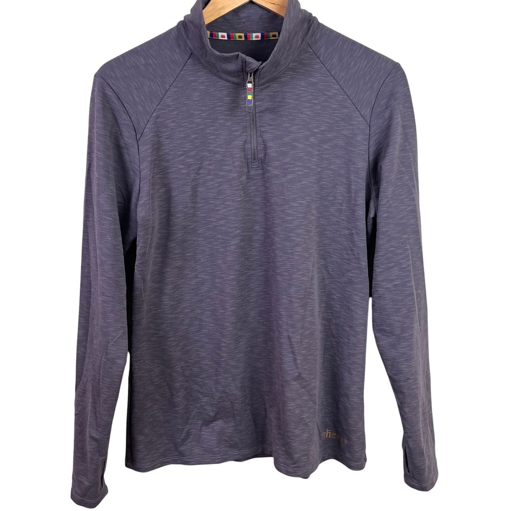 Sherpa Adventure Gear 1/4 Zip Gray Athletic Pull Over‎ Base Layer UPF 50+ Large